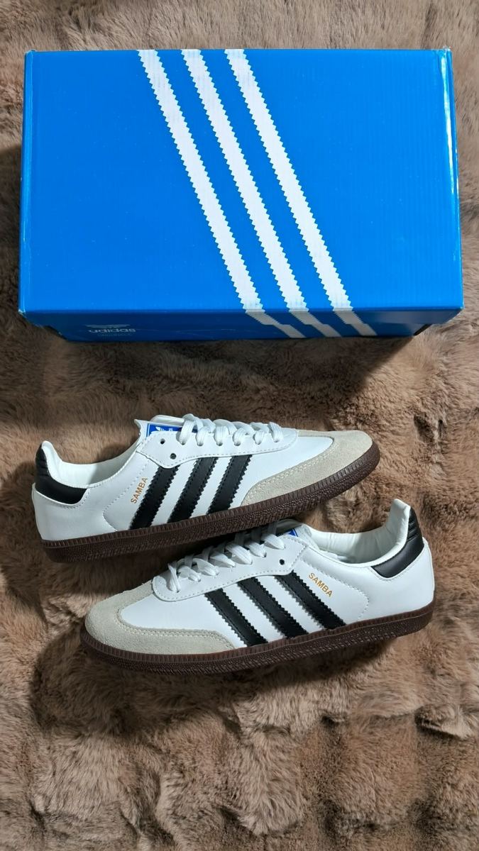 Adidas Samba Blanco / Negro Suela Marrón