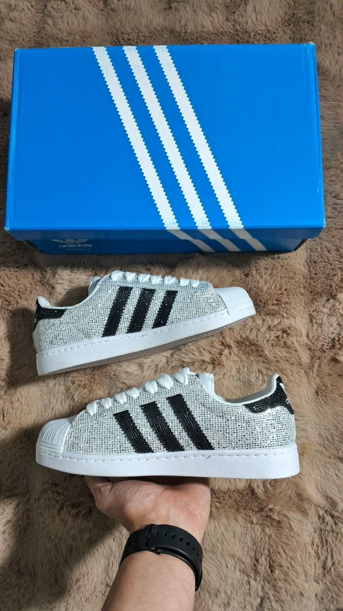 Adidas Superstar Plateado Brillos