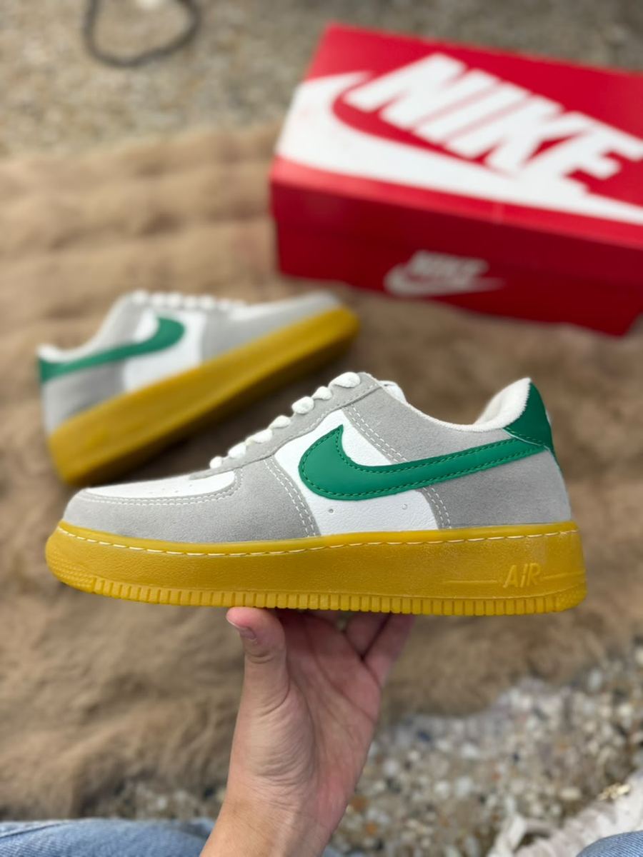 Air Force 1 Pipa Color Gris / Verde