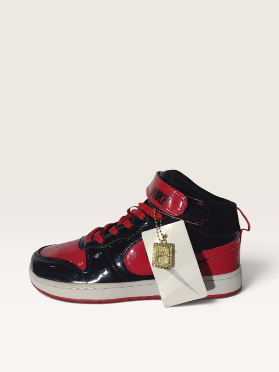 Jordan 1 Mid Negro Rojo Abrojo